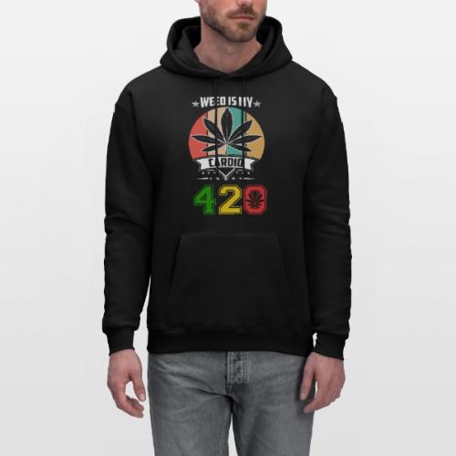Quick Witted 420 My Cardio Herb Weed Marijuana - Men's Hoodie