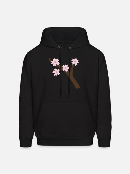 sakura branch - Men's Hoodie - black