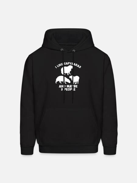 Capybara zoo animal design - Men's Hoodie - black