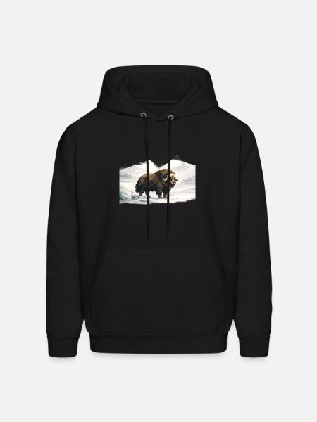 Silent Musk Ox - Men's Hoodie - black