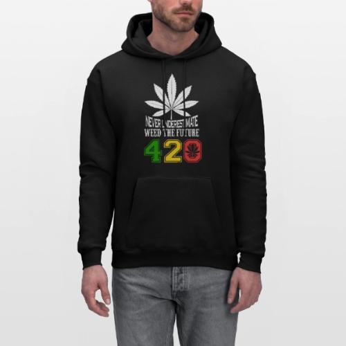 Chuckling 420 Future of Herb Weed Marijuana Design - Men's Hoodie
