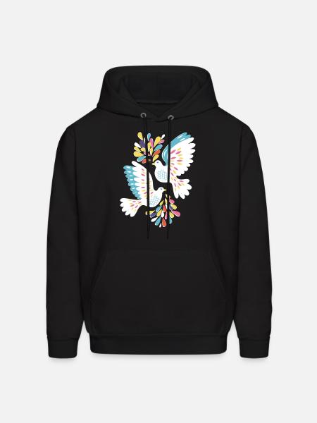 Peace Doves - Men's Hoodie - black