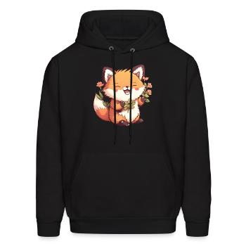 Laughing Fox - Men's Hoodie - black - Front - Elias (183cm)
