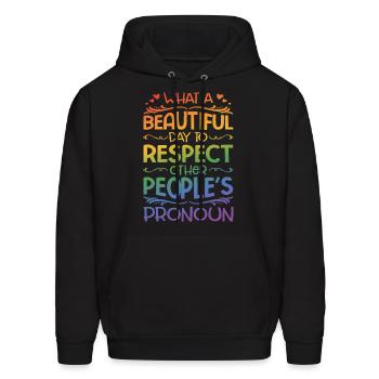 EQUALITY - Men's Hoodie - black - Front - Elias (183cm)