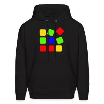 Cube colorful - Men's Hoodie - black - Front - Elias (183cm)