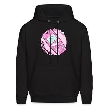 Vintage Phone Cancer - Men's Hoodie - black - Front - Elias (183cm)