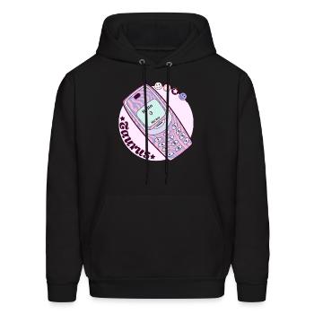Vintage Phone Taurus - Men's Hoodie - black - Front - Elias (183cm)