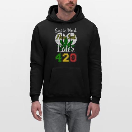 Funny 420 Always Smoking Weed Marijuana Design - Men's Hoodie