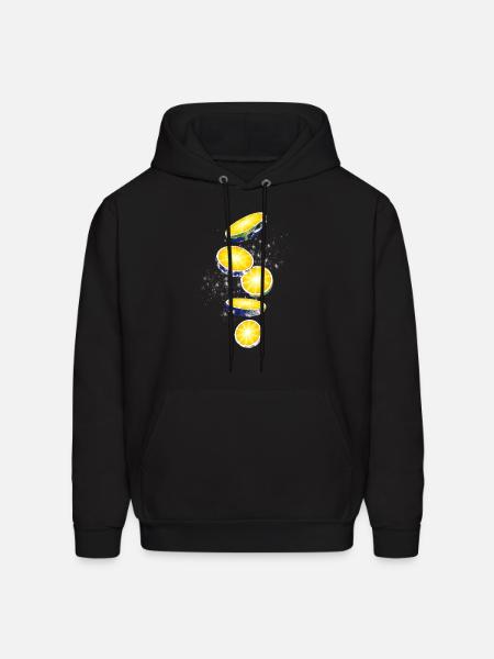 slice lemon - Men's Hoodie - black