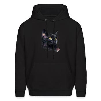 A terrifying black cat - Men's Hoodie - black - Front - Elias (183cm)