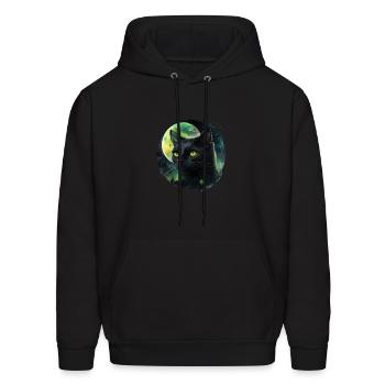 A terrifying black cat - Men's Hoodie - black - Front - Elias (183cm)