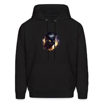 A terrifying black cat - Men's Hoodie - black - Front - Elias (183cm)