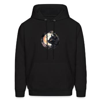 A terrifying black cat - Men's Hoodie - black - Front - Elias (183cm)