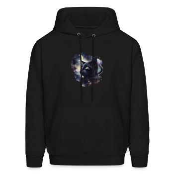 A terrifying black cat - Men's Hoodie - black - Front - Elias (183cm)