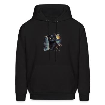 A terrifying black cat - Men's Hoodie - black - Front - Elias (183cm)