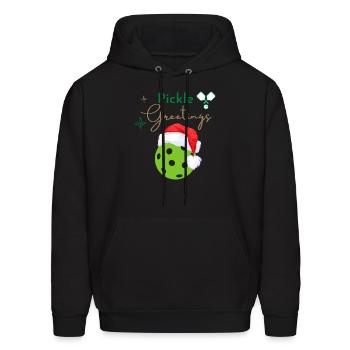 Pickle Greetings - Men's Hoodie - black - Front - Elias (183cm)