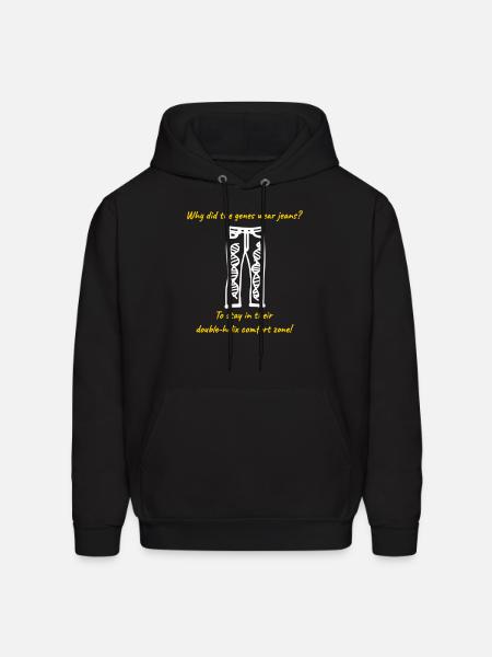 Science biology genes fun funny joke g92 - Men's Hoodie - black