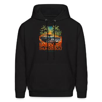 FAIRLANE THUNDERBOLT - Men's Hoodie - black - Front - Elias (183cm)