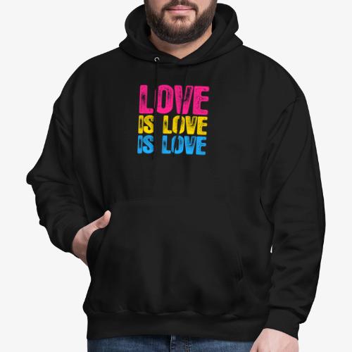 Pansexual Pride Love is Love is Love - Men's Hoodie