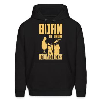 Born To Drum Drumsticks - Men's Hoodie - black - Front - Elias (183cm)