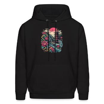 The Chinese Culture - Men's Hoodie - black - Front - Elias (183cm)
