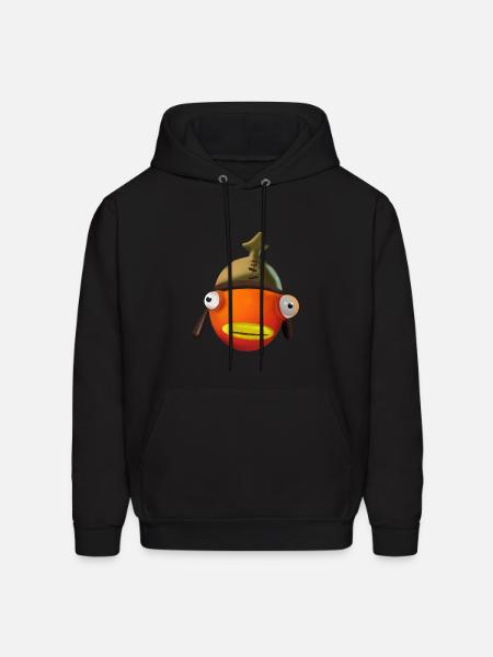 Fish face cartoon - Men's Hoodie - black