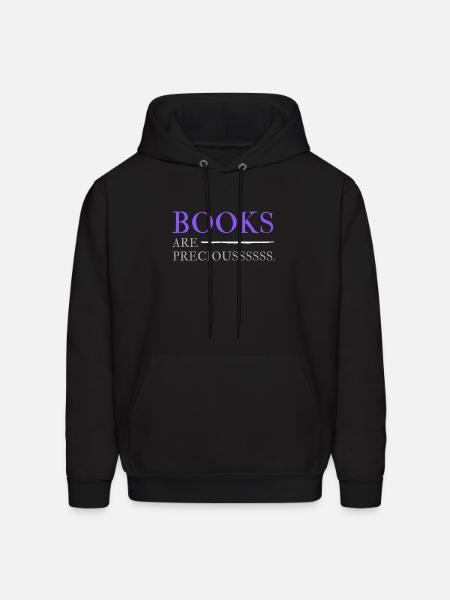 books are precious - Men's Hoodie - black