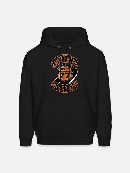 ROUTE 77 - Men's Hoodie - black