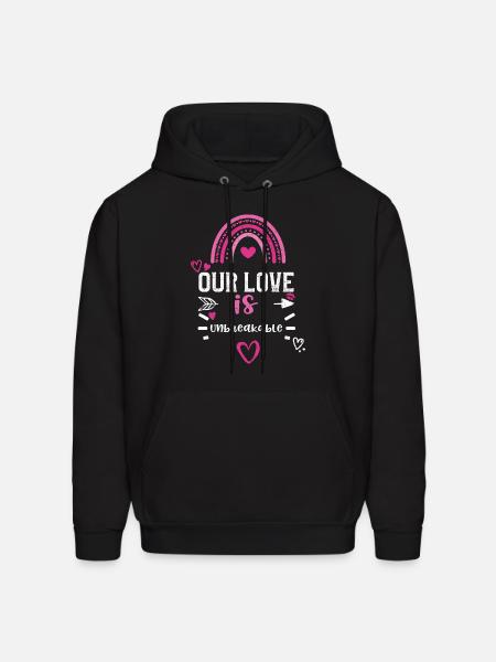 Our love is unbreakable - Men's Hoodie - black