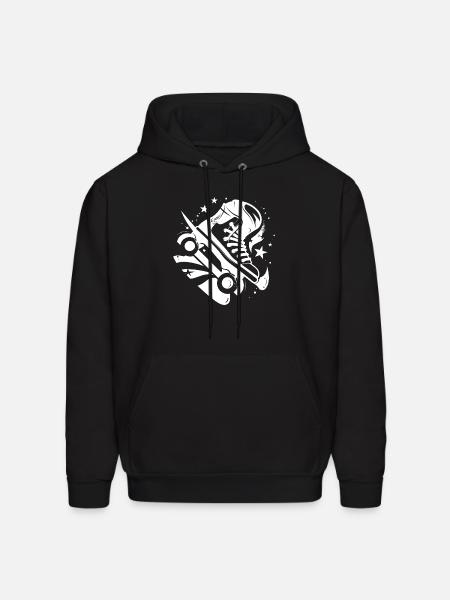 Roller Skates Graphic - Men's Hoodie - black