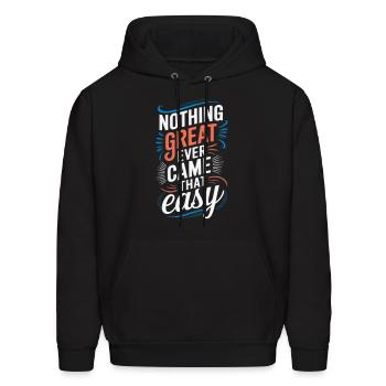Strive for Greatness - Men's Hoodie - black - Front - Elias (183cm)