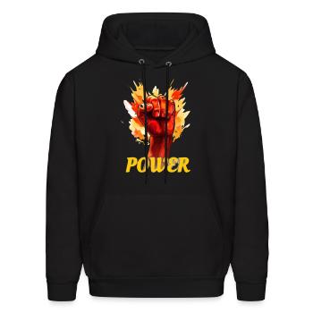 Power - Men's Hoodie - black - Front - Elias (183cm)