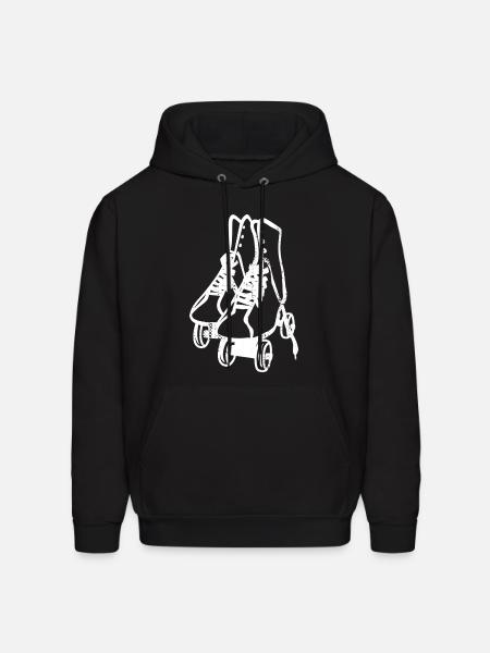 Retro Roller Skates - Men's Hoodie - black