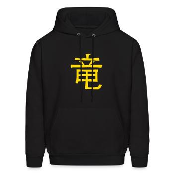 Dragon Kanji - Men's Hoodie - black - Front - Elias (183cm)