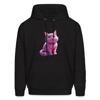 jelly cat - Men's Hoodie - black - Front - Elias (183cm)