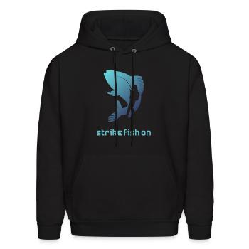 Strike Fish On - Men's Hoodie - black - Front - Elias (183cm)