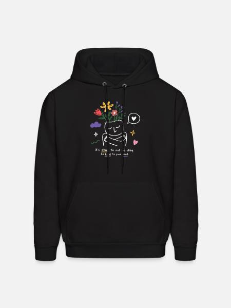 Kind Mind Bloom - Men's Hoodie - black