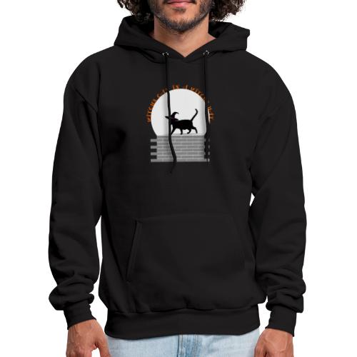 Witch's Cat In A Witch's Hat - Men's Hoodie