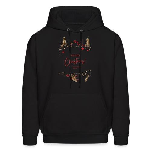 Merry Christmas Typography Design - Men's Hoodie