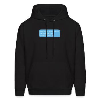 bye i have to study - Men's Hoodie - black - Front - Elias (183cm)