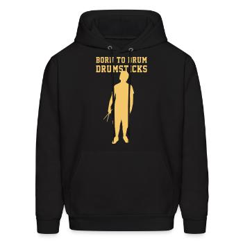 Born To Drum Drumsticks - Men's Hoodie - black - Front - Elias (183cm)