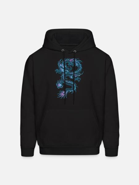 chinese dragon - Men's Hoodie - black