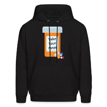 Take your pills - Men's Hoodie - black - Front - Elias (183cm)