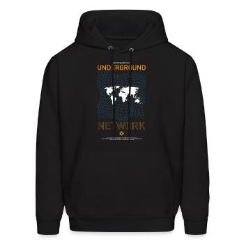 Underground Streetwear - Men's Hoodie - black - Front - Elias (183cm)