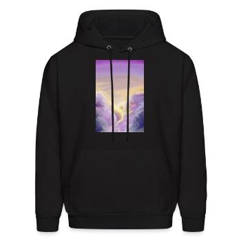In the clouds - Men's Hoodie - black - Front - Elias (183cm)