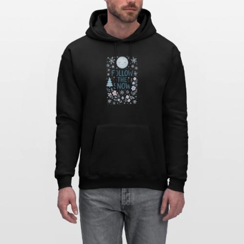 Follow the Snow – Cozy Winter Watercolor - Men's Hoodie