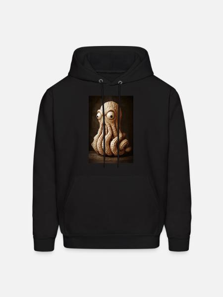 Peanut Octopus Madness - Men's Hoodie - black