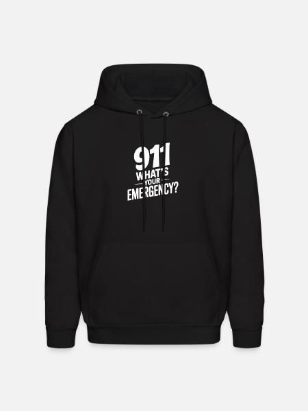 911 What's Your Emergency? - Men's Hoodie - black