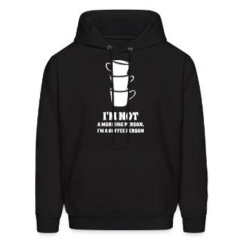I'm not a morning person, I'm a coffee person - Men's Hoodie - black - Front - Elias (183cm)