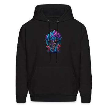 ice cream - Men's Hoodie - black - Front - Elias (183cm)